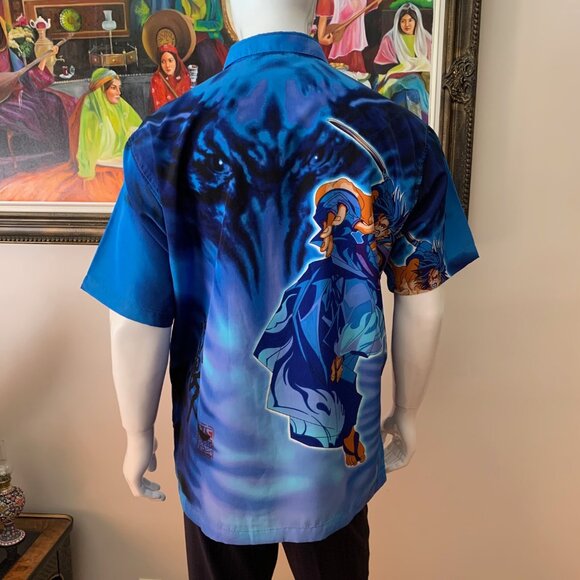 Vintage EXCO Jeans Anime Button Up Bowling Shirt - Picture 9 of 10